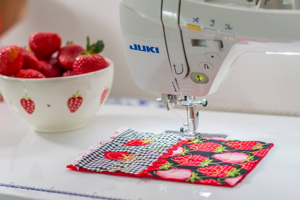 juki club fabric postcard juki club strawberry postcard