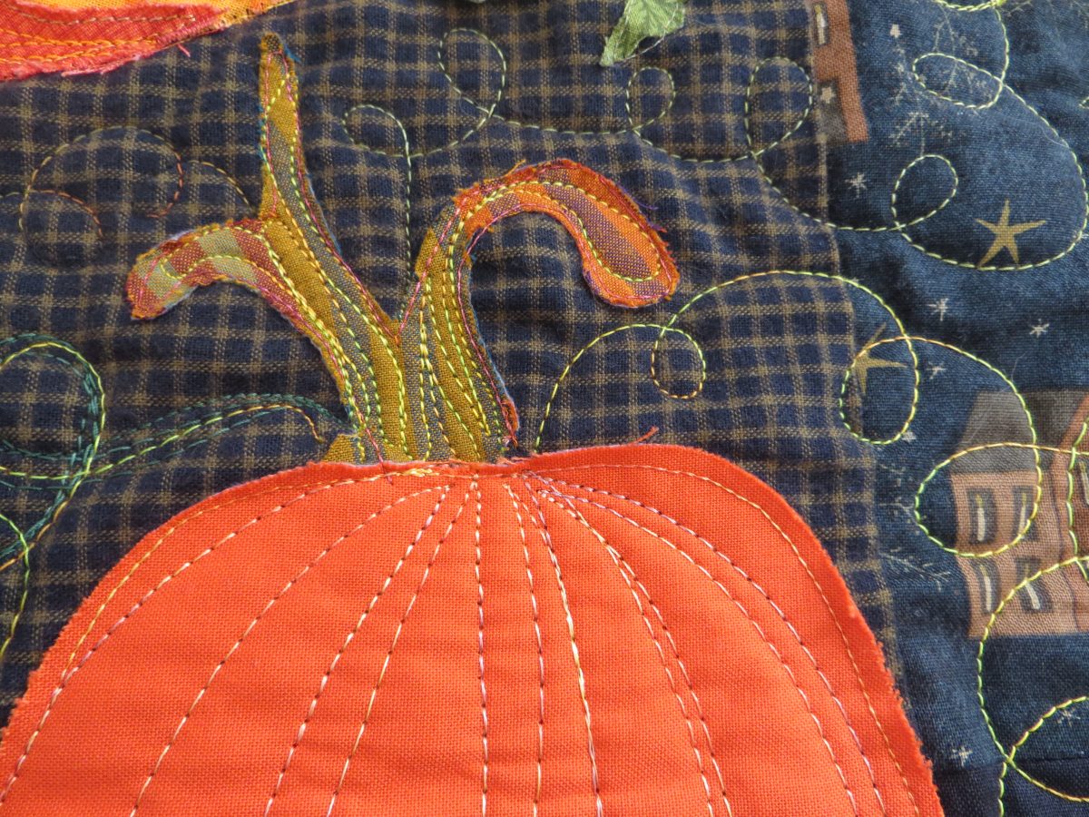 Pumpkin Patch a raw edge applique quilt Juki Club