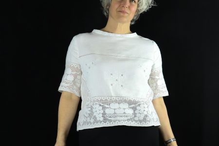 Jen Hogg with a recycled top
