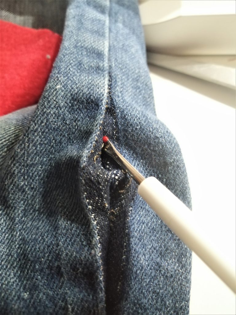 Got Hole-y Work Pants? Visible Machine Mending to Reinforce Knees: The Patch  & Hatch Technique 