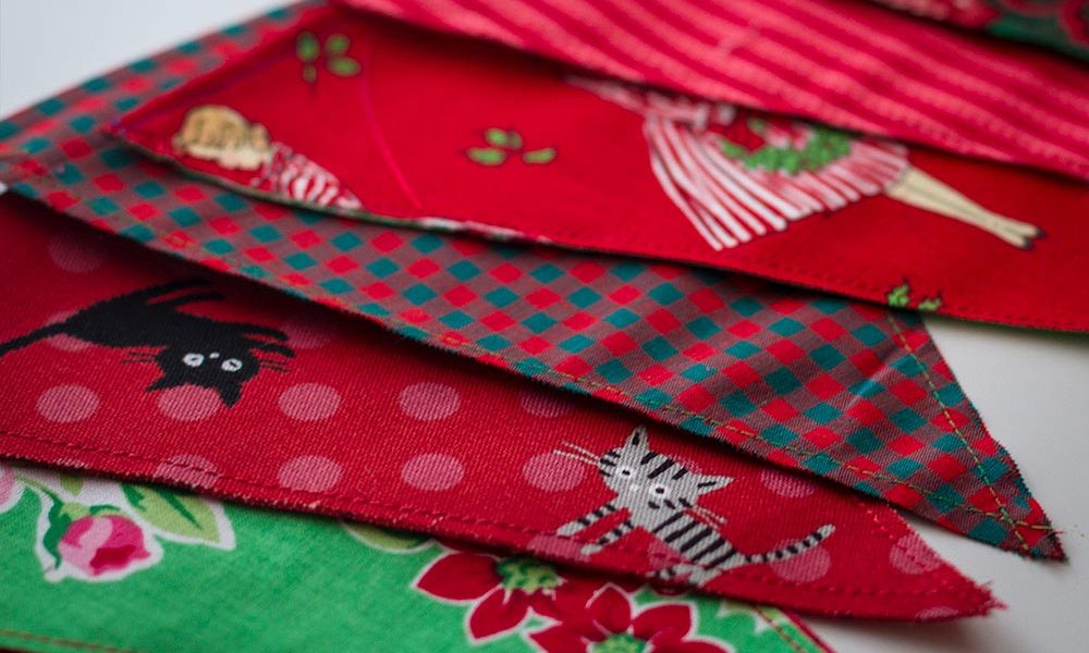 Christmas bunting flags