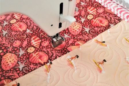 Making Moana waves with the Juki TL QVP Mini straight stitch