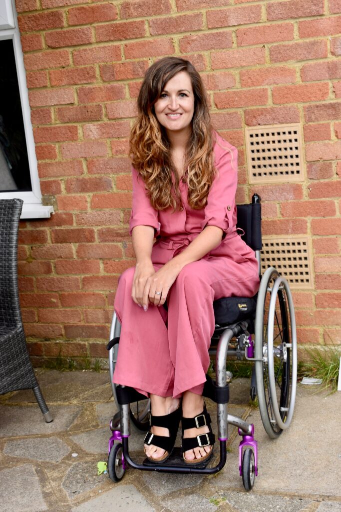 Marie Lawlor sitting in her wheelchair